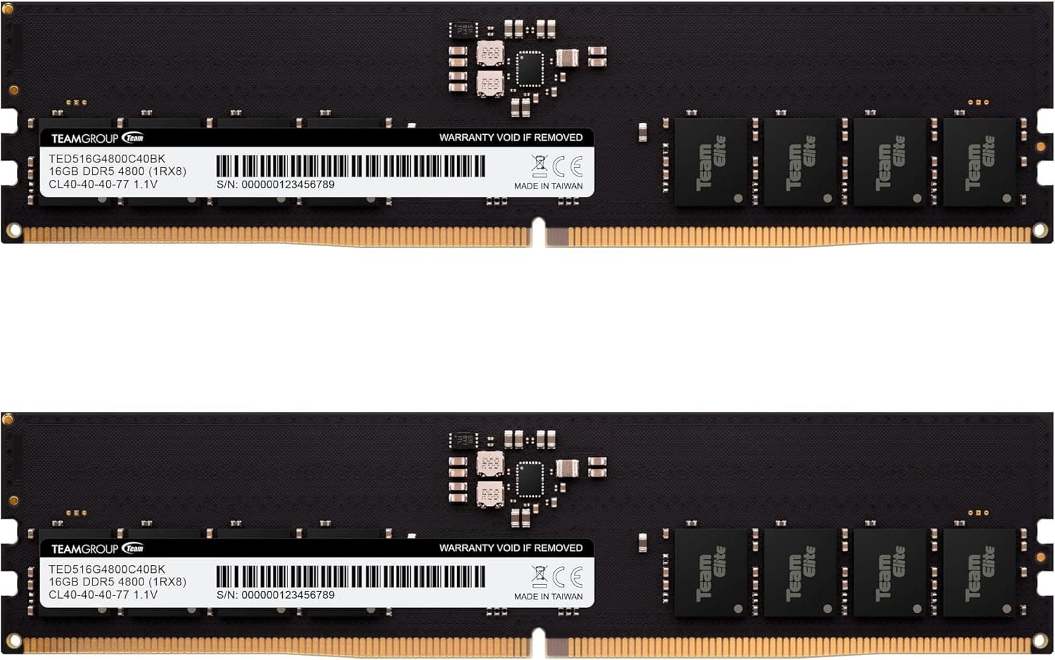 MTC20C2085S1EC48BR - Micron 32GB Kit (1x32GB) DDR5-4800MHz PC5-38400 ECC Registered CL40 288-Pin RDIMM Dual Rank x8 Memory Module