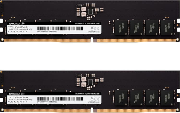 MTC20C2085S1EC48BR - Micron 32GB Kit (1x32GB) DDR5-4800MHz PC5-38400 ECC Registered CL40 288-Pin RDIMM Dual Rank x8 Memory Module