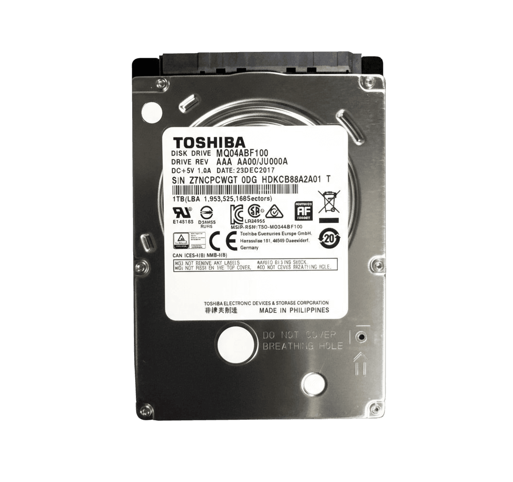 MQ04ABF100 - Toshiba MQ04 Series 1TB 5400RPM SATA 6Gb/s 128MB Cache (512e) 2.5-Inch Hard Drive
