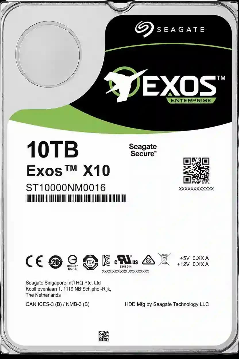 Seagate Exos X16 ST10000NM002G 10TB 3.5" LFF 12Gbps 7.2K RPM FastFormat 512e Enterprise SAS Hard Drive - Brand New