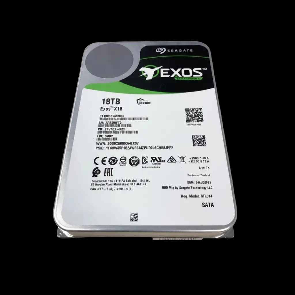 Seagate ST18000NM000J Seagate EXOS X18 18TB SATA 3.5IN 7200RPM HDD