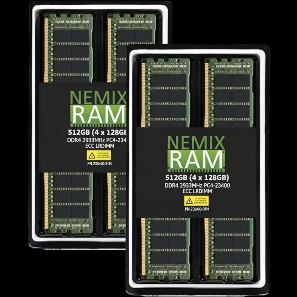 NEMIX 512GB (4×128GB) ML23400-784K6 DDR4-2933 LRDIMM ECC Kit