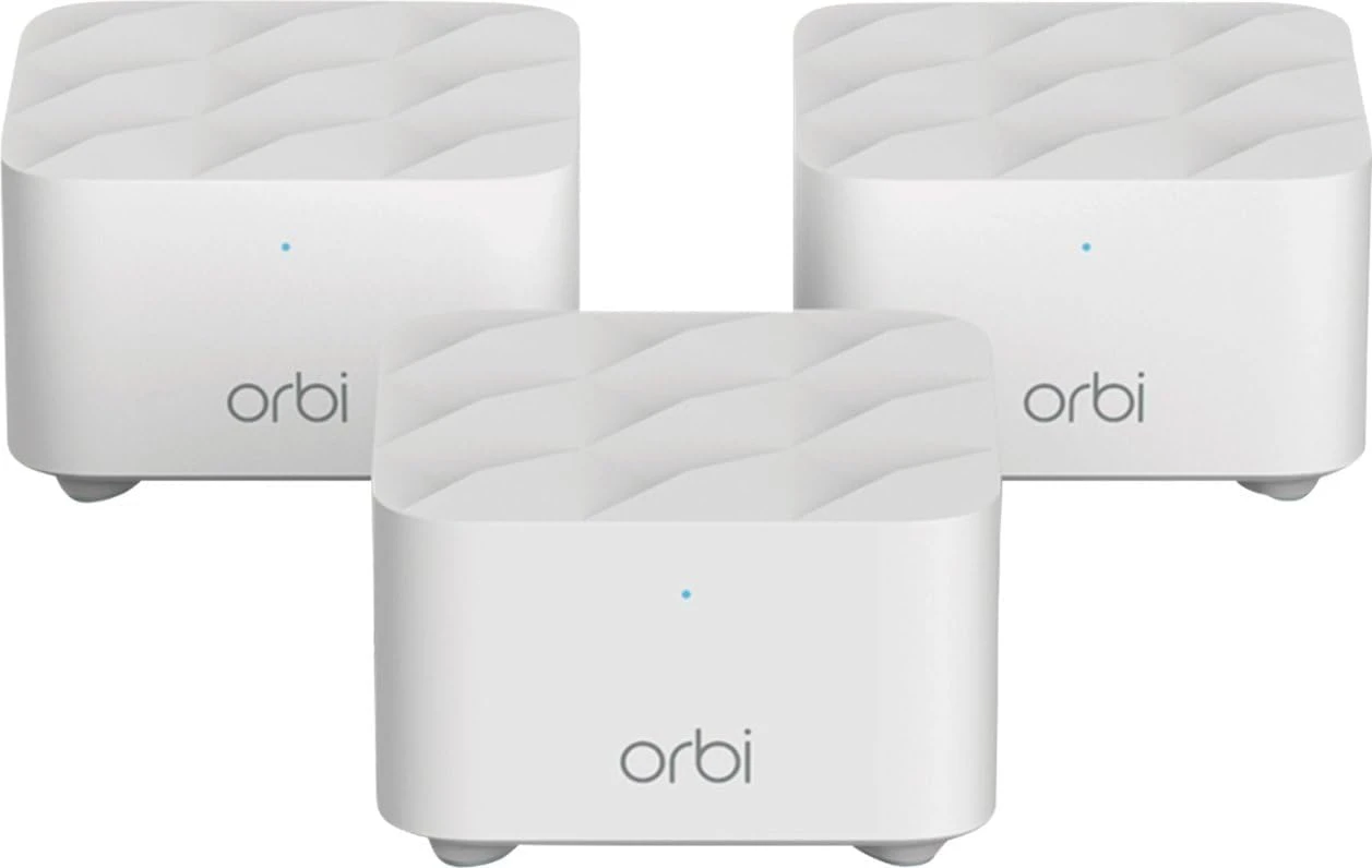 RBK13-100NAS - Netgear Orbi Whole Home RBK13 1 x Port 1000Base-T LAN + 1 x Port RJ-45 WAN 1.2Gb/s IEEE 802.11a/b/g/n/ac 5GHz Router + 2x Satellite