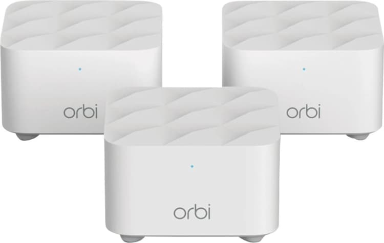 RBK13-100NAS - Netgear Orbi Whole Home RBK13 1 x Port 1000Base-T LAN + 1 x Port RJ-45 WAN 1.2Gb/s IEEE 802.11a/b/g/n/ac 5GHz Router + 2x Satellite