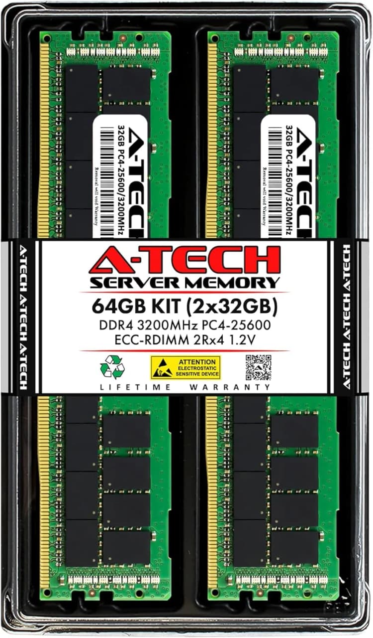 64GB RDIMM 3200MT/S Dual Rank Memory Module for High-Performance Servers