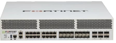 Fortinet FG-3000F FortiGate 3000F 18x 10G Base-T 14x Ports 2x HA Ports 6 x 100GE QSFP28 16 x 10GE SFP+/25GE SFP28 2U Firewall