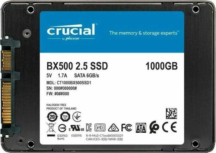 Crucial BX500(CT1000BX500SSD1) SSD.