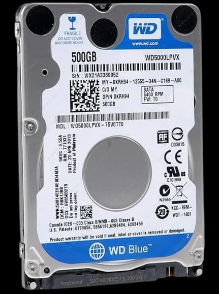 Western Digital Blue WD5000LPVX 500GB 2.5" 6Gbps 5.4K RPM SATA HDD