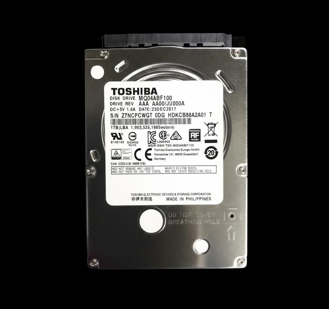 MQ04ABF100 - Toshiba MQ04 Series 1TB 5400RPM SATA 6Gb/s 128MB Cache (512e) 2.5-Inch Hard Drive