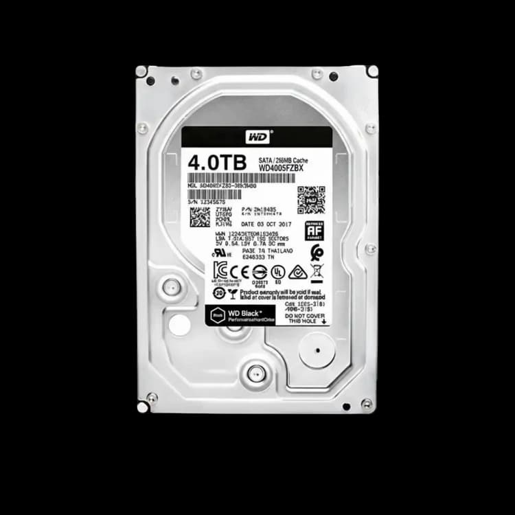 Western Digital WD4005FZBX 4TB 3.5" 7.2K RPM WD Black SATA Hard Drive