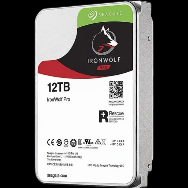 ST12000NE0007 - Seagate IronWolf Pro 12TB 7200RPM SATA 6Gbps 512e 256MB Cache 3.5-inch Hard Drive