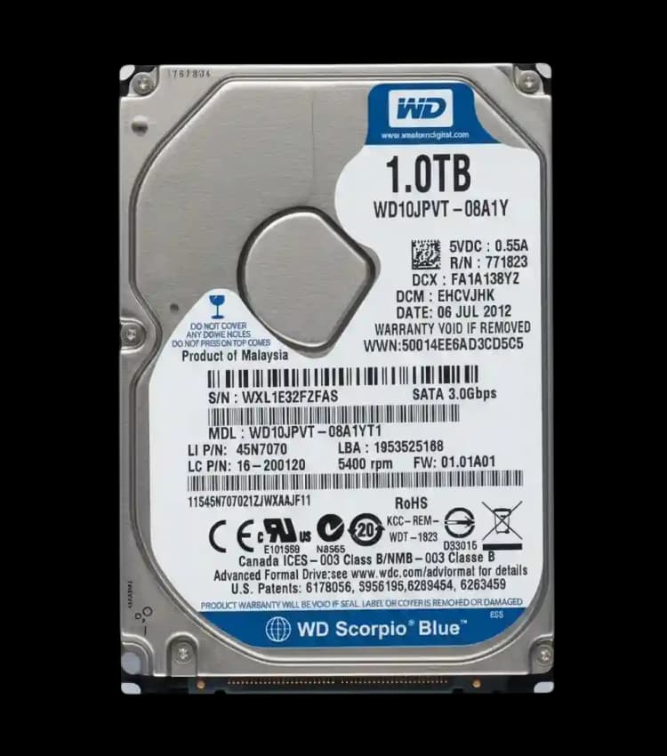 Western Digital WD10JPVX 1TB SATA Hard Drive